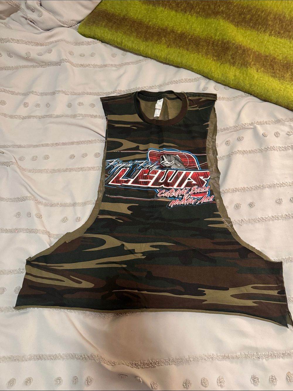 Camouflage Graphic Muscle Tank Top